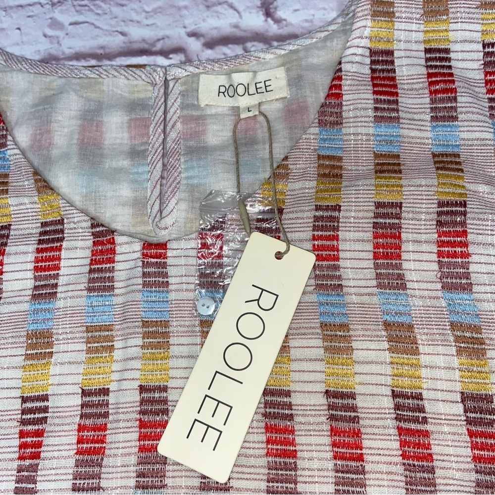 Roolee Linen Blend Multicolor Top Blouse - Women’s Large NWT - Picture 9 of 9